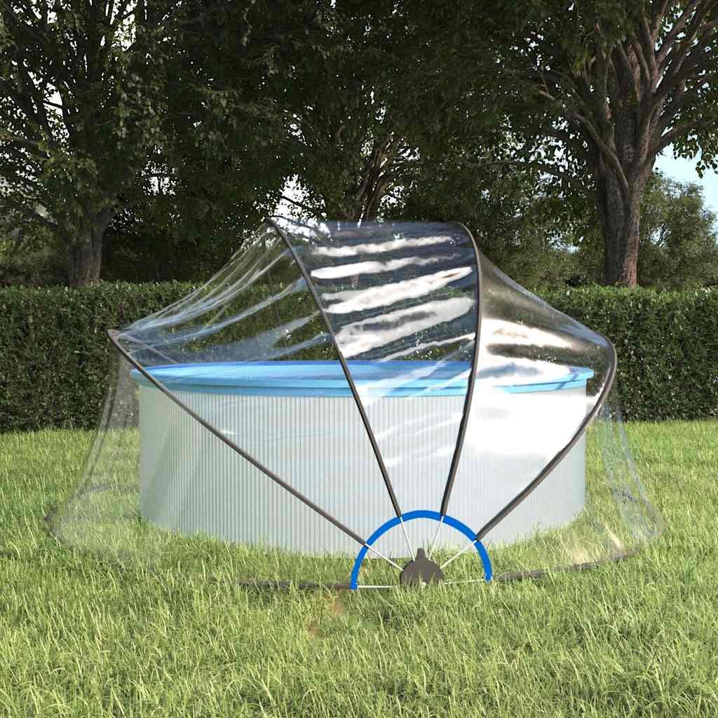 Poolüberdachung Pool-Kuppel Zelt 315 x 158 cm Transparent