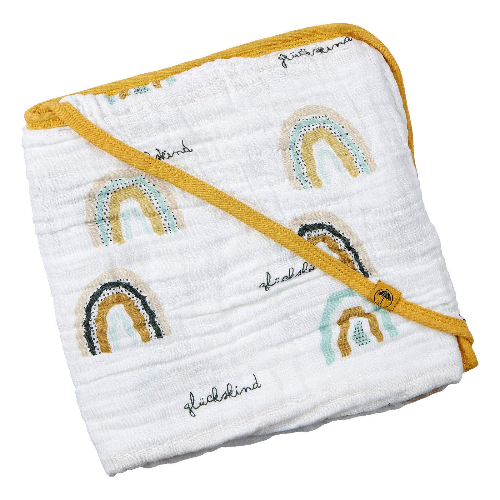 Mama Poppins Germany Kapuzenhandtuch Kapuzenhandtuch mit süßen Schriftzügen aus 100% Bio-Baumwolle, nachhaltig aus 100% Bio-Baumwolle