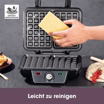 GOURMETmaxx Waffeleisen Antihaftbeschichtung, 1000 W, Belgische Waffeln