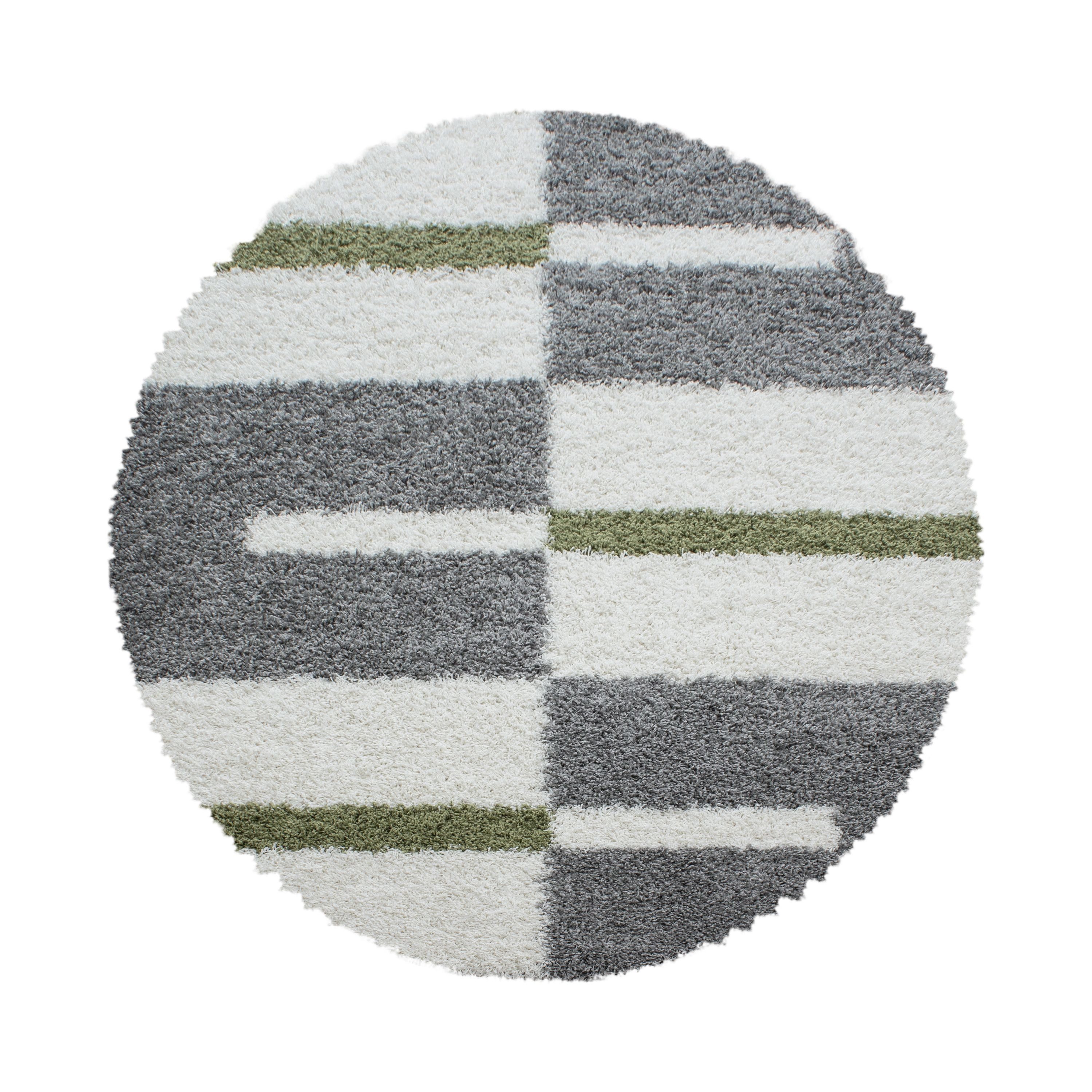 Carpettex Hochflor-Teppich Kariert Design, Rund, Höhe: günstig online kaufen