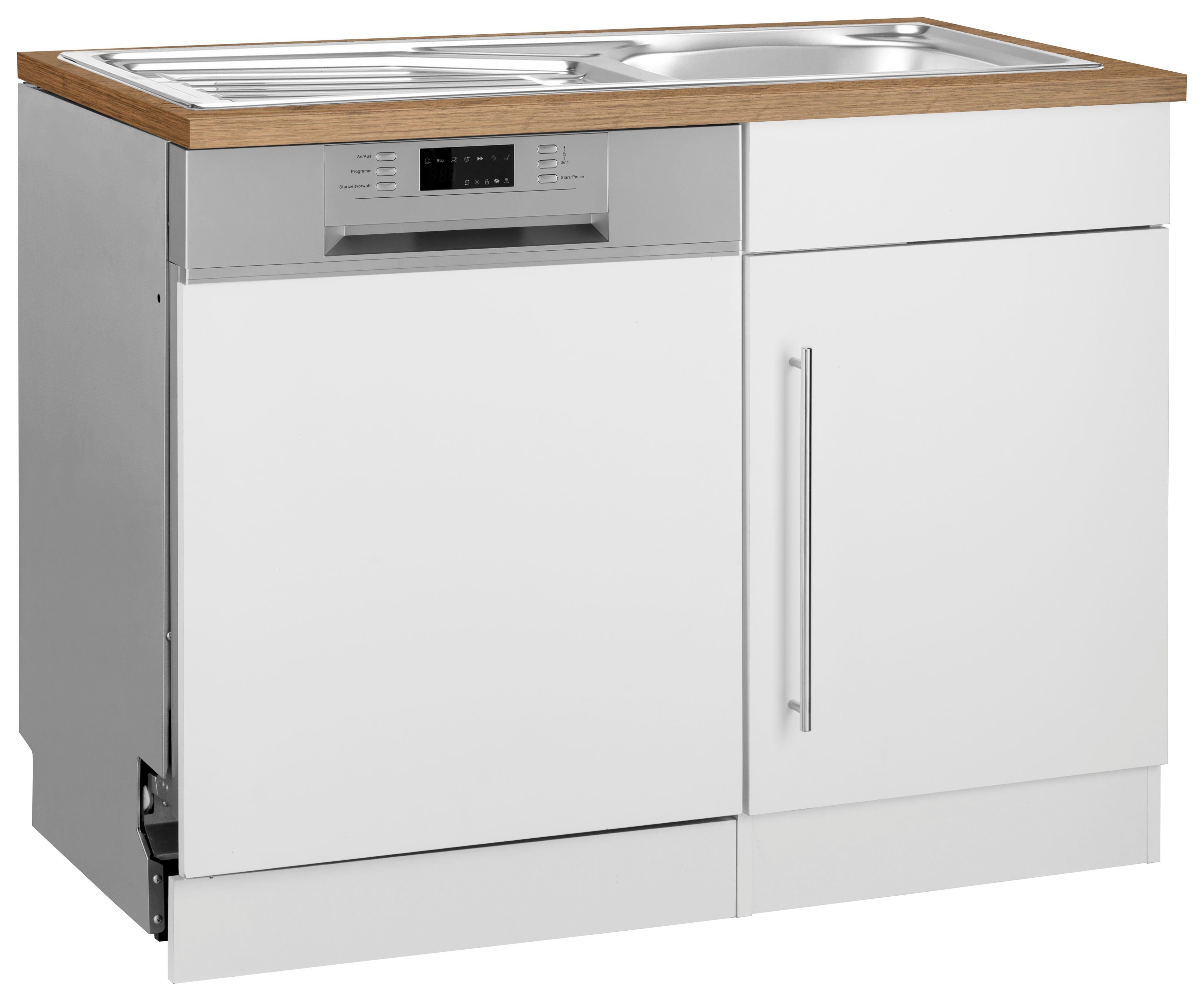 KOCHSTATION Spülenschrank KS-Samos 110 cm breit, inkl. Tür/Sockel für Geschirrspüler – Bild 3 von 5