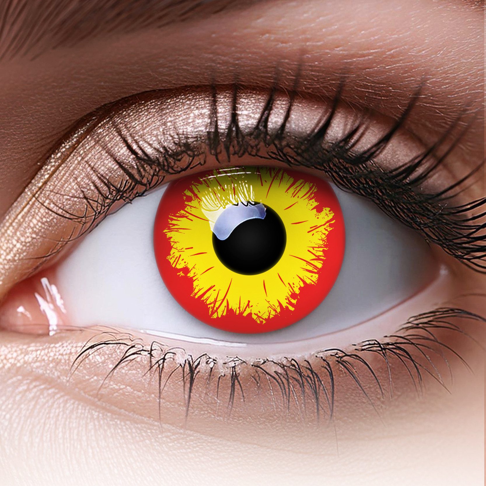 MeralenS Tageslinsen Farbige Red Yellow Green Kontaktlinsen - Ohne Stärke für Cosplays