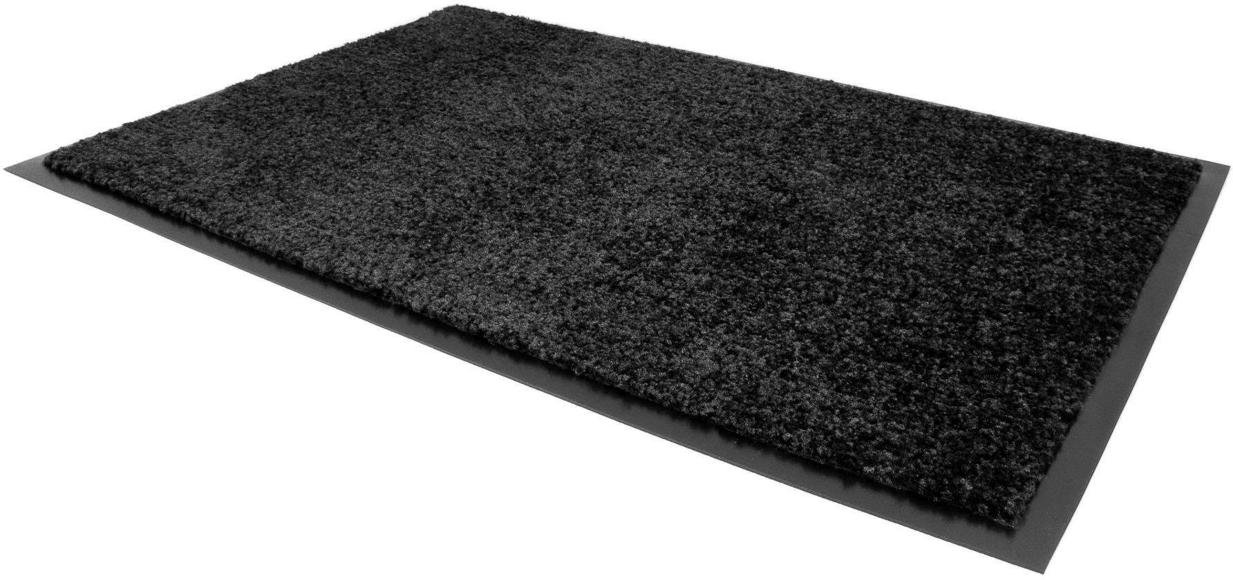 9 mm, Outdoor Textil, Fußmatte schwarz und rechteckig, Höhe: geeignet, Schmutzfangmatte, VERONA, In- in Primaflor-Ideen waschbar
