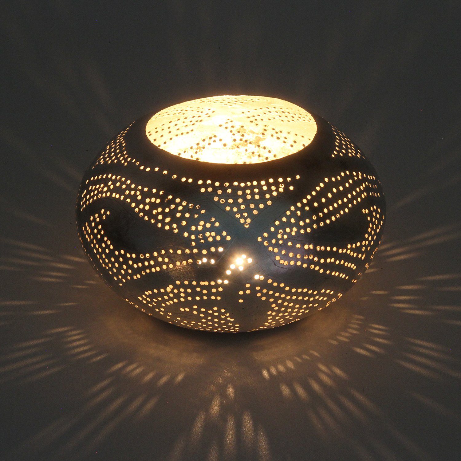 Casa Moro Windlicht Orientalisches Windlicht Nureddin aus echt versilberten Messing (Tisch Dekoration, 1 St), Marokkanische Laterne Ostern Muttertag Deko Teelichthalter L8014
