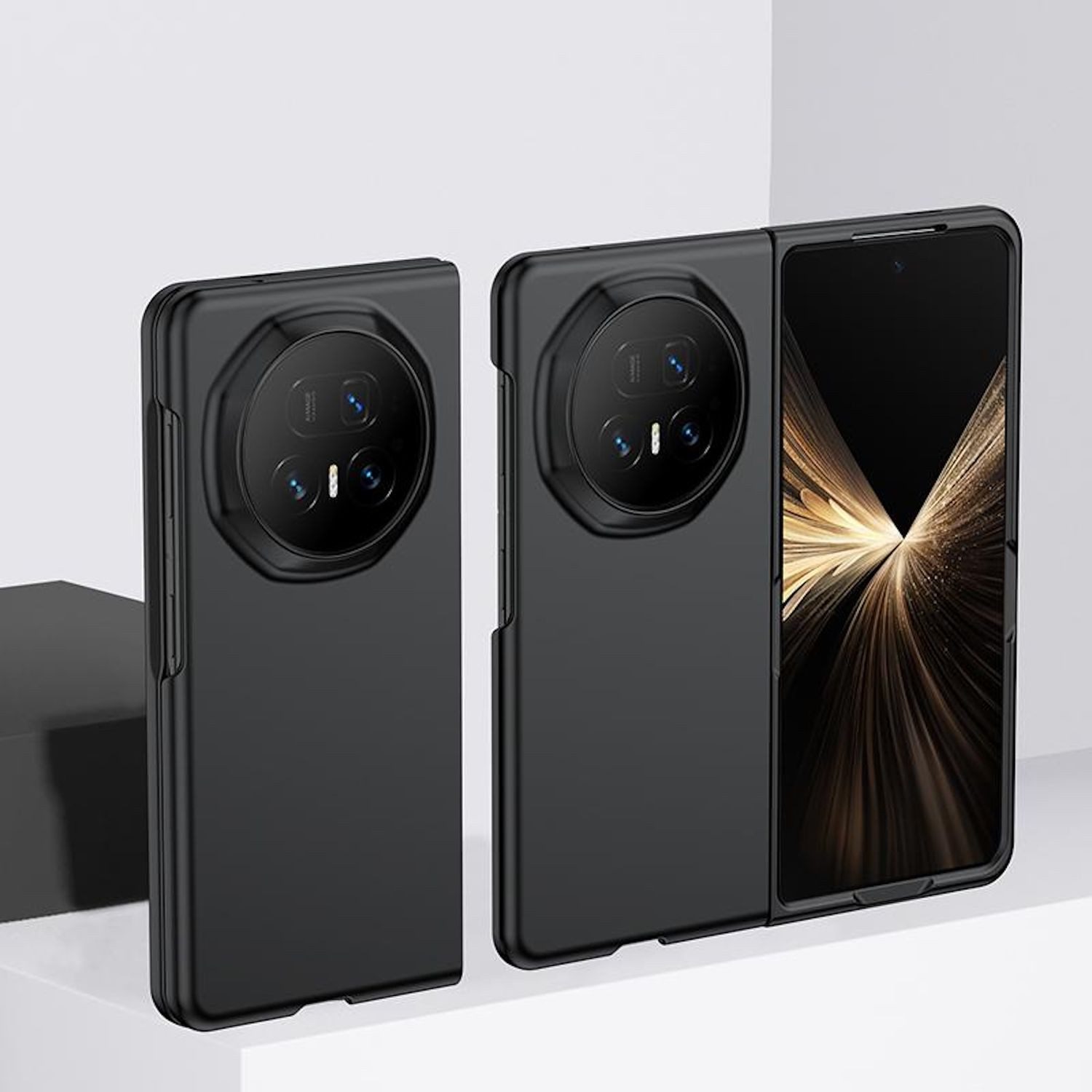 Wigento Handyhülle Für Honor Magic V5 Dünne Skin Feel Kunststoff Schutz Hülle Schwarz, Ultradünne Skin Feel Hülle