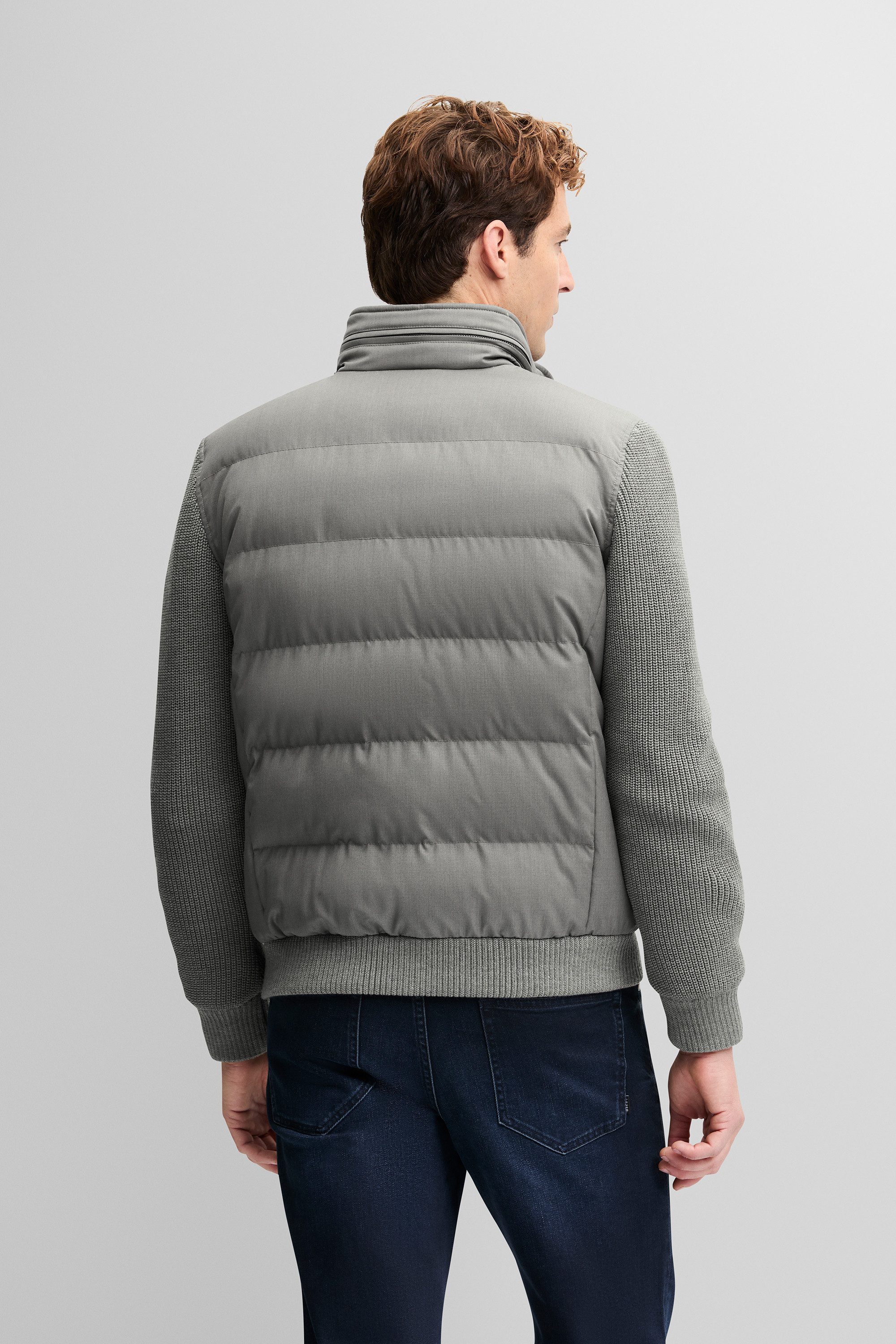 Digel Winterjacke Draco (1-St) “Animal free” Kunstdaunenfüllung, maskuliner Strick an den Ärmel