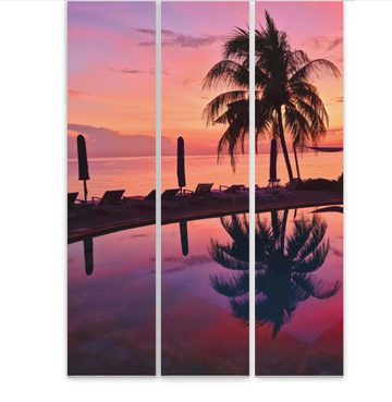Schiebegardine Bali Morgenerwachen 3er Set 260 cm lang - selbst kürzbar - B-line, gardinen-for-life