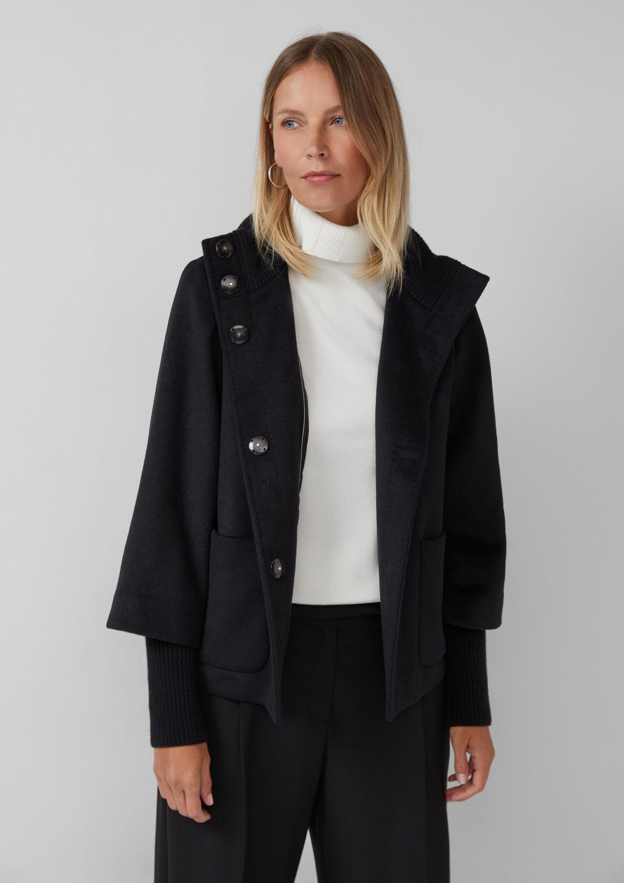 s.Oliver Funktionsjacke Outdoor-Jacke Jacke mit Stehkragen und Rippstrick-M günstig online kaufen