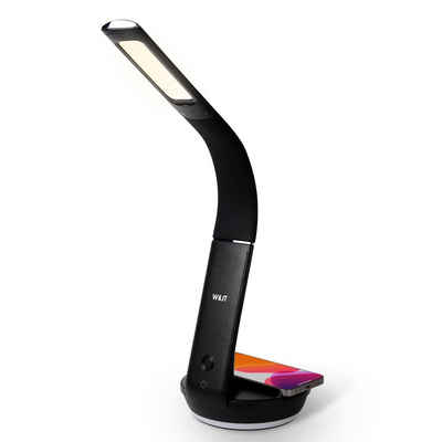 WILIT LED Schreibtischlampe »Schreibtischlampe mit Kabellos Ladefunktion Tischlampe Dimmbar Schwarz«, LED fest integriert, Tageslichtweiß, 5W Kabellose Ladefunktion, Nachtlicht und 3 Helligkeitsstufen