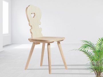 Moebel-Eins Esszimmerstuhl VALERIO Stuhl, Material Massivholz, Esche lackiert, VALERIO Stuhl, Material Massivholz, Esche lackiert