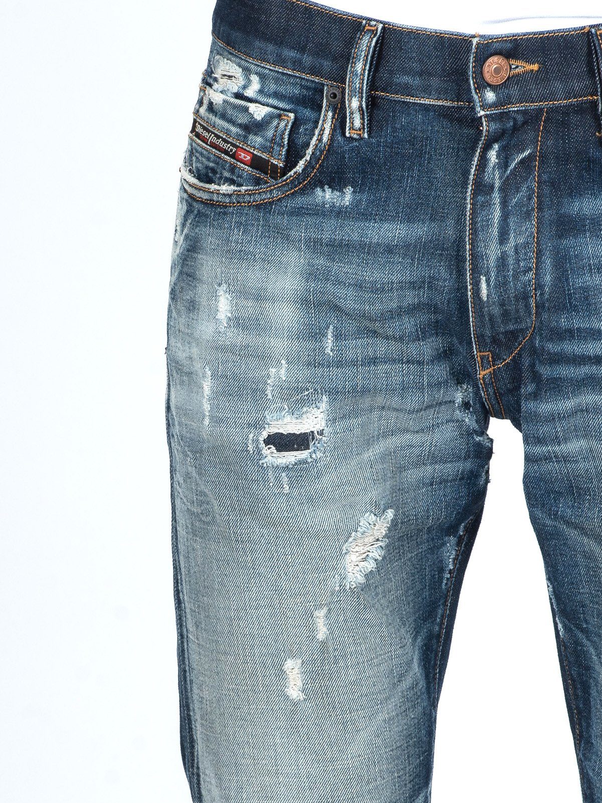 Diesel Slim-fit-Jeans L32 Destroyed Stretch - - Hose W32 D-Strukt 084AD