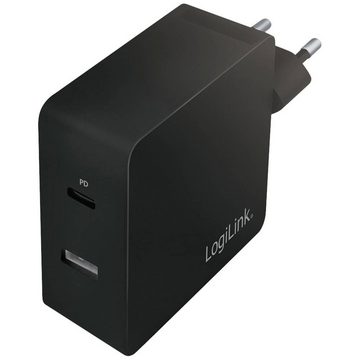 LogiLink USB Steckdosenadapter, 1x USB-C Port (PD) & 1x USB-Ladegerät