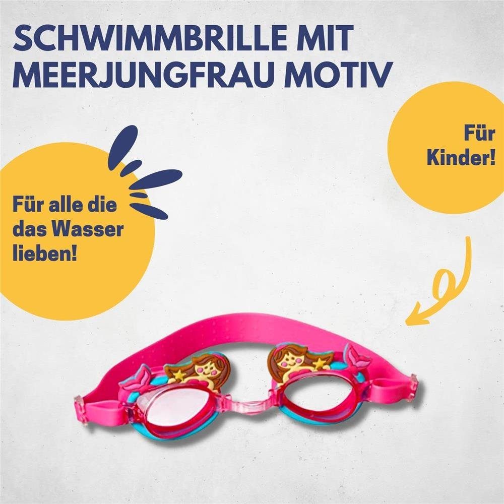 Best Sporting Schwimmbrille Meerjungfrau, Pink, UV-Schutz, Anitbeschlagschutz, für Kinder 2-8 Jahren