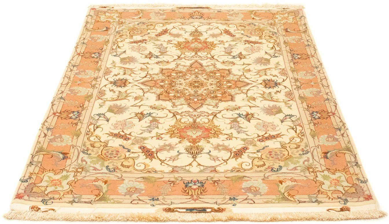 Orientteppich Perser - Täbriz - Royal - 150 x 104 cm - beige, morgenland, rechteckig, Höhe: 7 mm, Wohnzimmer, Handgeknüpft, Einzelstück mit Zertifikat