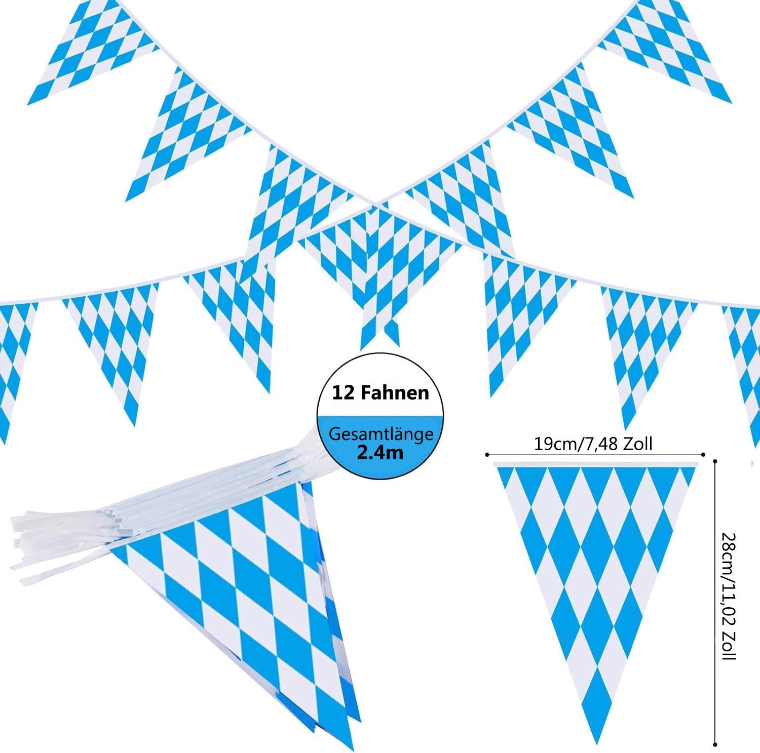 Coonoor Hängedekoration Oktoberfest Wimpelkette Bayerische Deko, 28 x 19cm günstig online kaufen