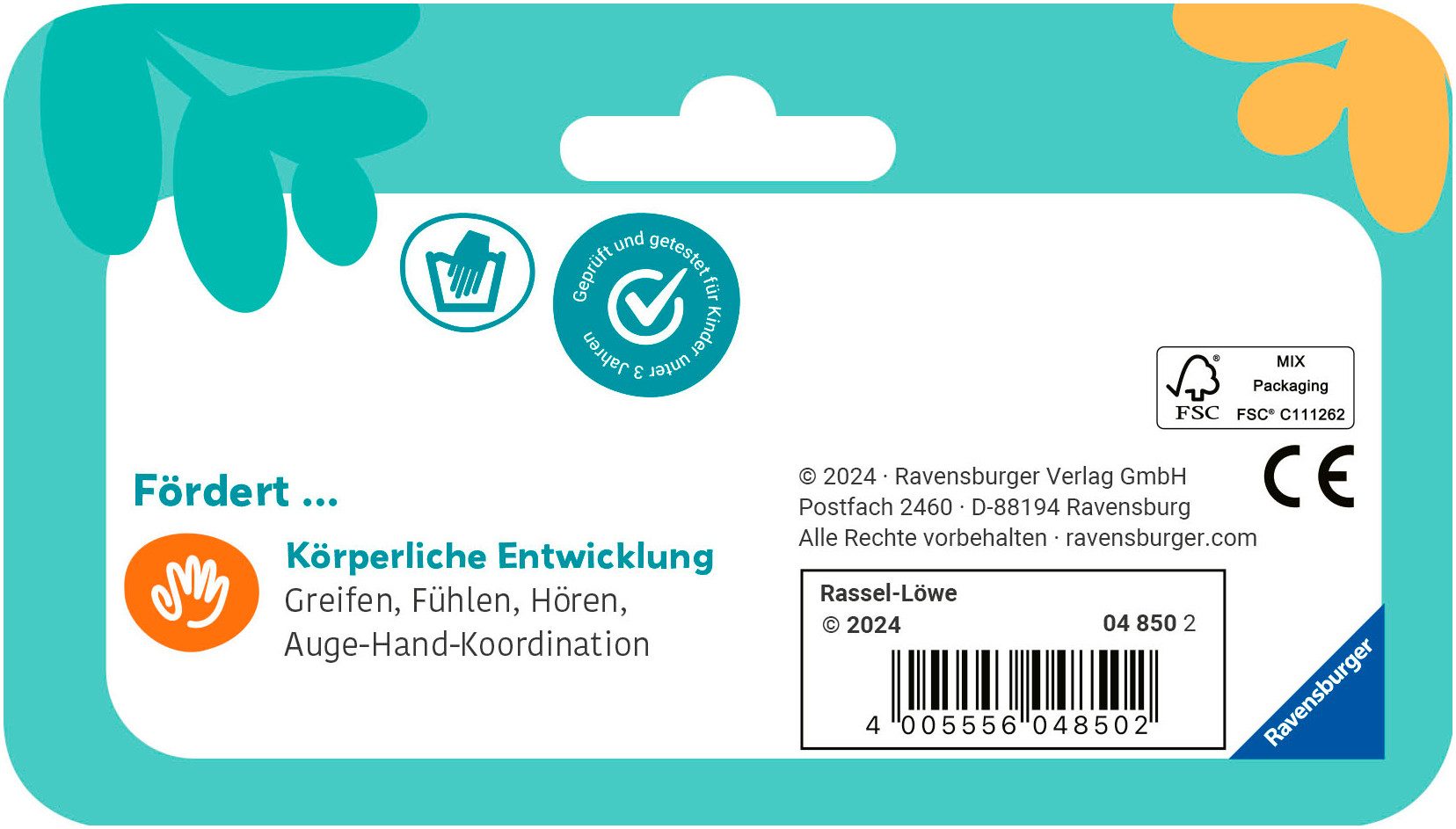 Ravensburger Greifspielzeug Play+ Rassel-Löwe