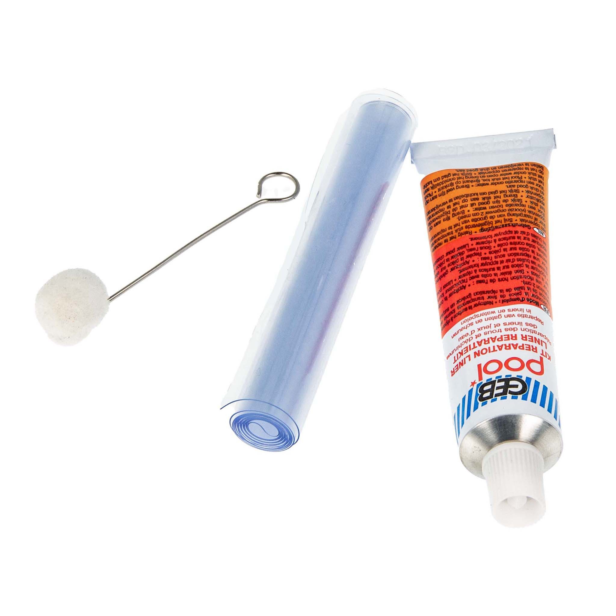 Fermit Klebstoff Reparaturset für Pool-Folien Kleber + Folie + Applikator - 09116