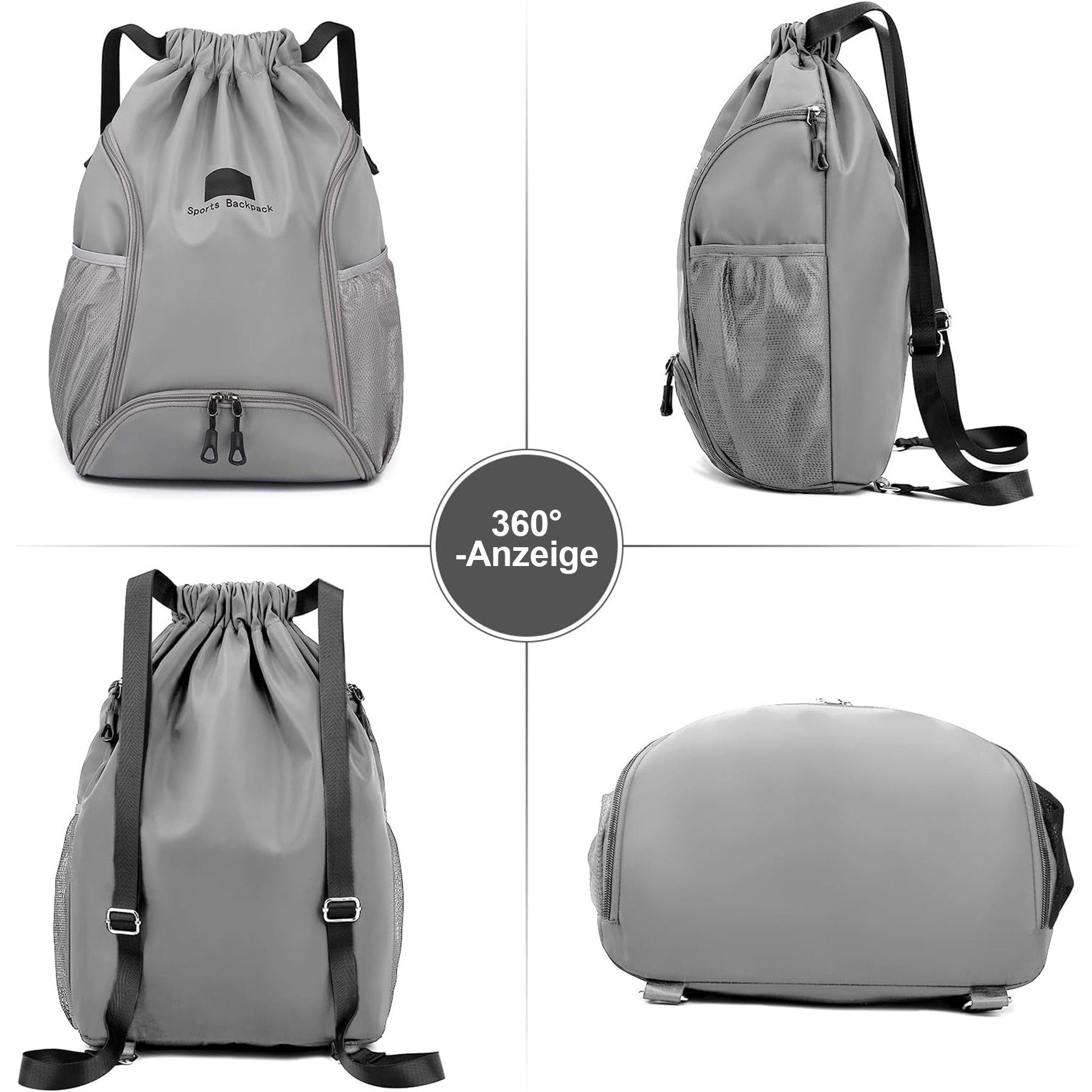 Mutig Freizeittasche Turnbeutel Sportrucksack, Basketball Rucksack Fußball (Ideal für Damen, Herren, Junioren, Fußball, Mode Turnbeutel, Rucksack, Sportrucksack Gym Bag mit Innentasche, Außentasche, Turntasche), Herren wasserdichter Rucksack Groß Kordelzugbeutel Sporttasche