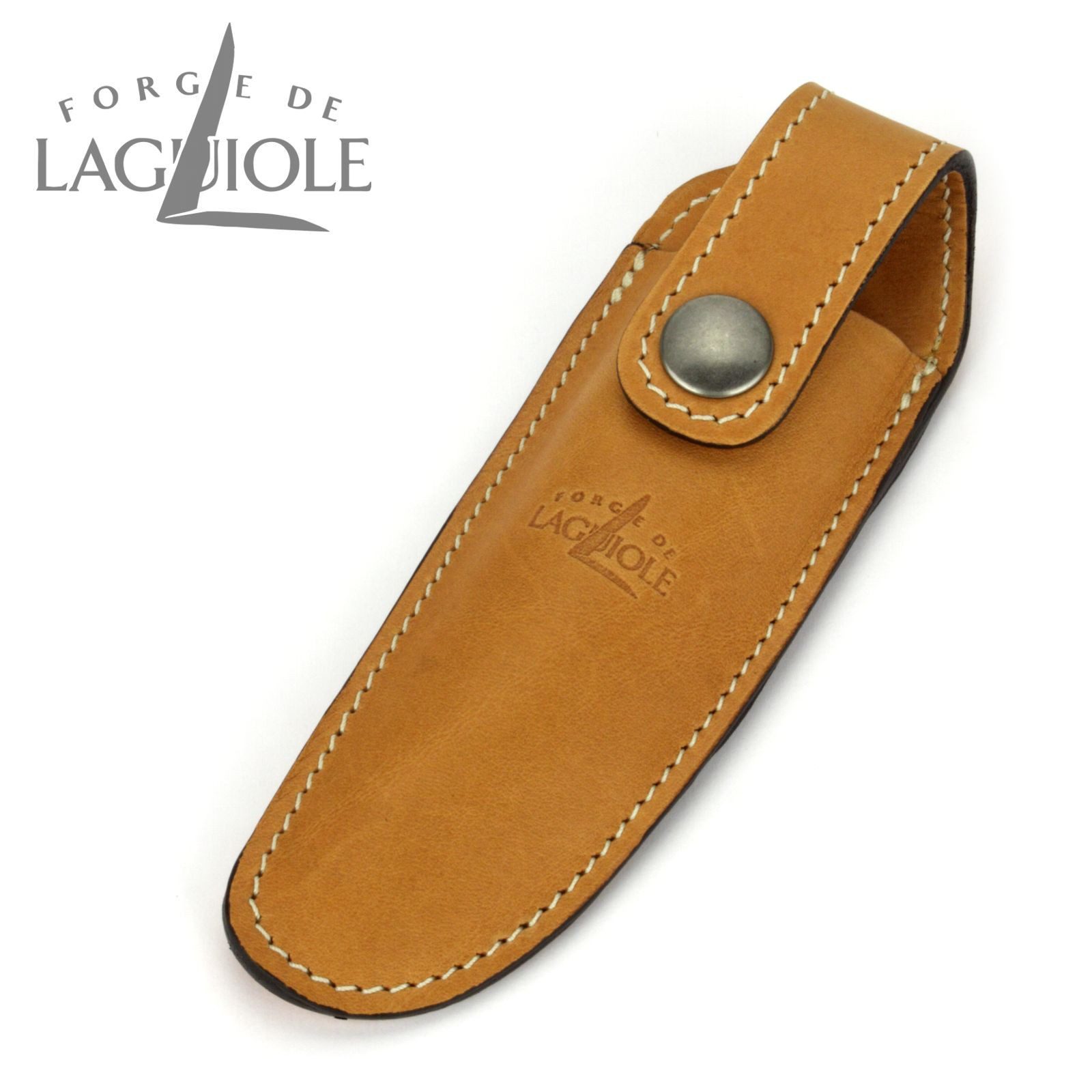 Forge de Laguiole Messertasche A 3 F, Gürteletui für Laguiole Messer mit 11/12cm Grifflänge - Leder braun