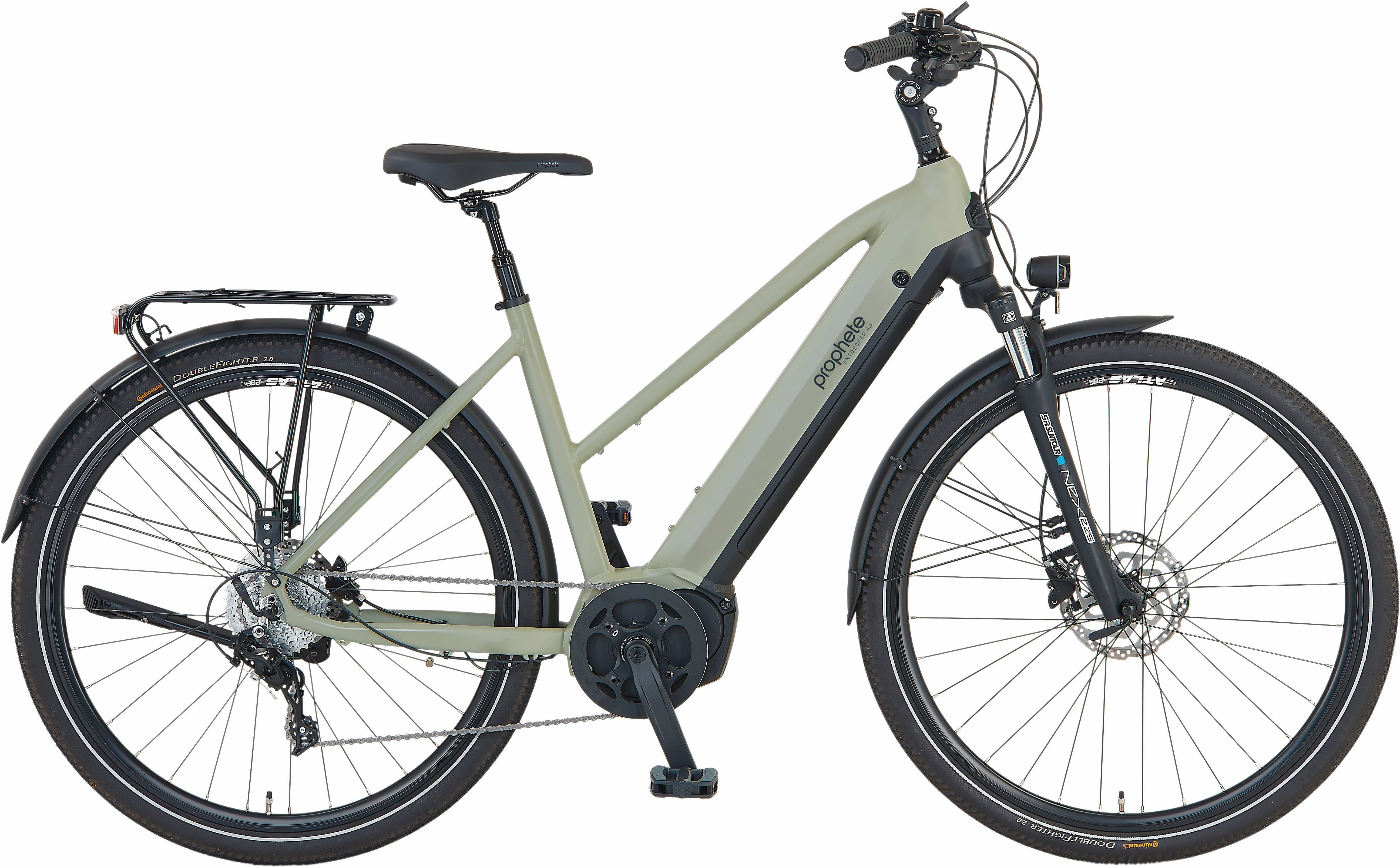 Prophete E-Bike Entdecker 4.0, 10 Gang microSHIFT RD-M61S Schaltwerk, Kettenschaltung, Mittelmotor, 540 Wh Akku, Pedelec