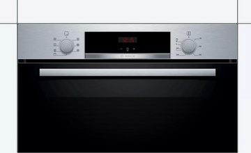 BOSCH Einbaubackofen 4 HBA513BS1, mit Auszug nachrüstbar, XXL-Ofen mit 3D Heißluft