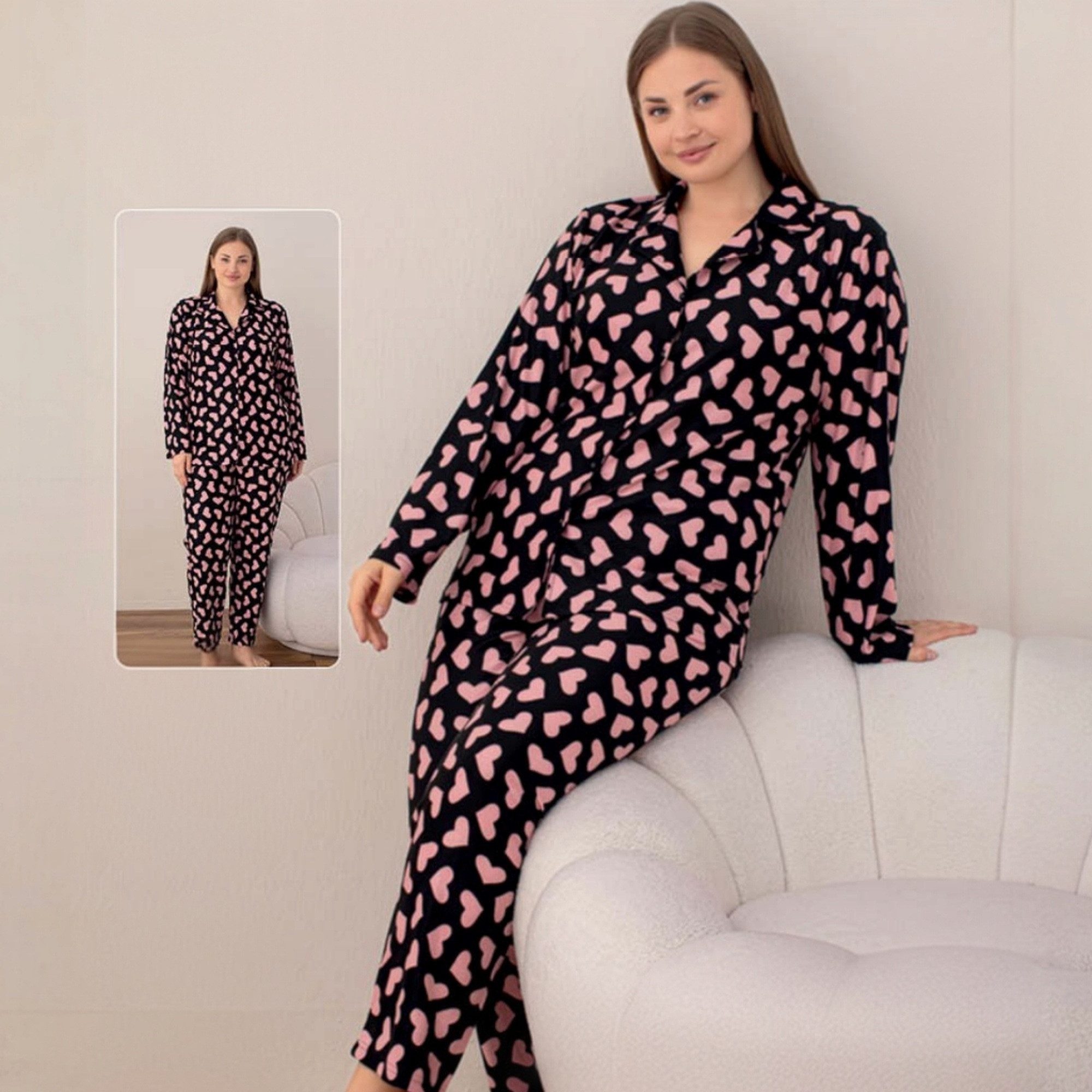 fashionshowcase Pyjama Pyjama Set Damen Schlafanzug günstig online kaufen