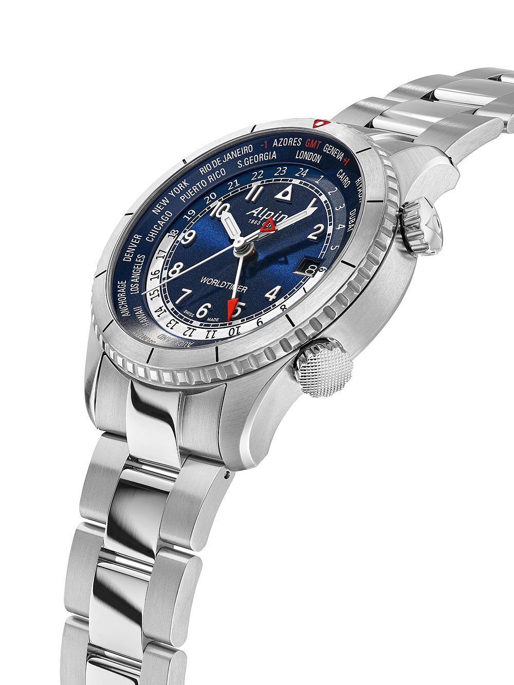 Alpina Quarzuhr Alpina AL-255N4S26B Startimer Pilot Worldtimer Herrenuhr 41mm Alpina AL-255N4S26B Startimer Pilot Worldtimer Herrenuhr 41mm