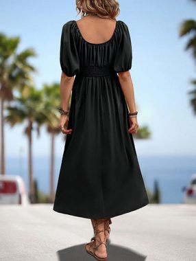 BlauWave Strandkleid Langes Damenkleid - Modisches Elegantes One-Shoulder-Kleid einschultriges Kleid