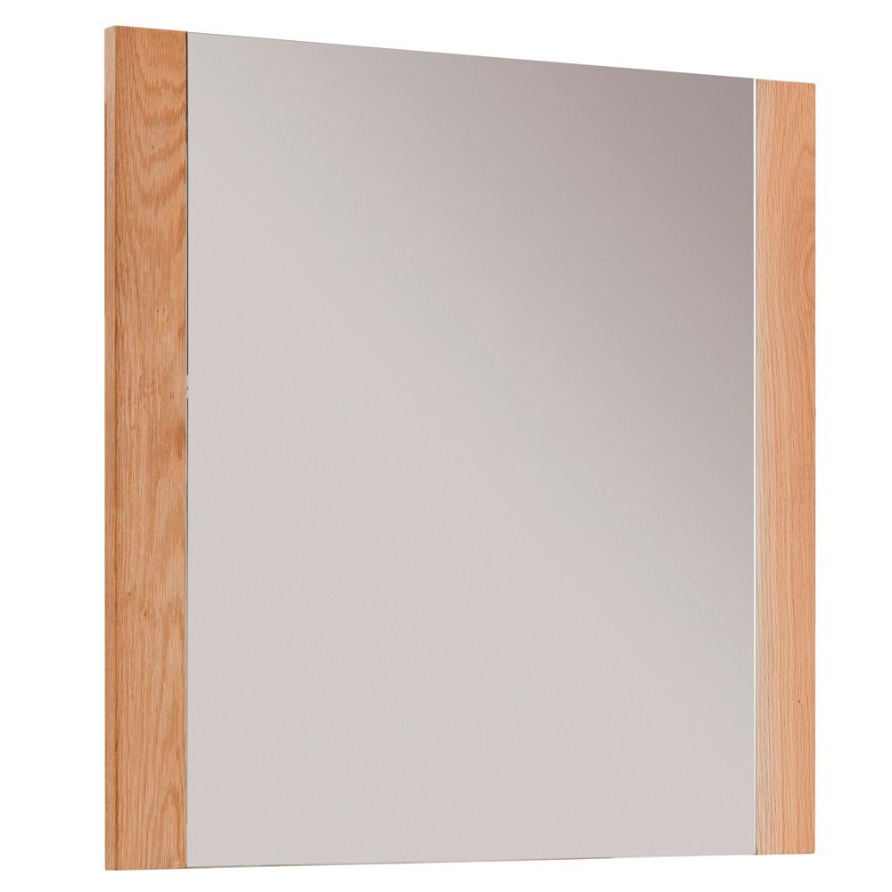 Lomadox Wandspiegel LEUNA-64, Wildeiche massiv geölt, 72x80 cm Spiegelfläche