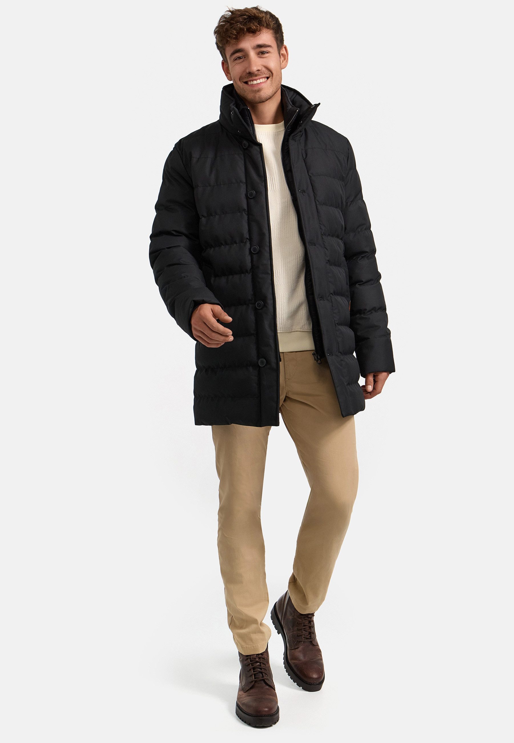 Indicode Wintermantel Herren INWooding Jacke Winter Herrenjacke Jacke mit abnehmbarem Inlay