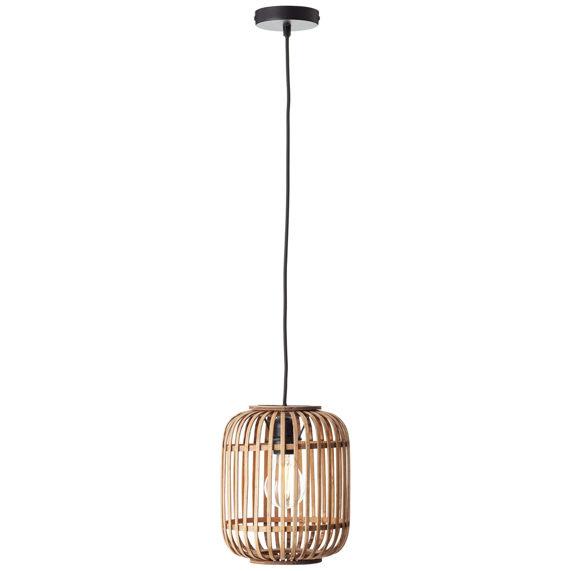 Brilliant Pendelleuchte Woodrow, ohne Leuchtmittel, Bambus Lampe im Boho St günstig online kaufen