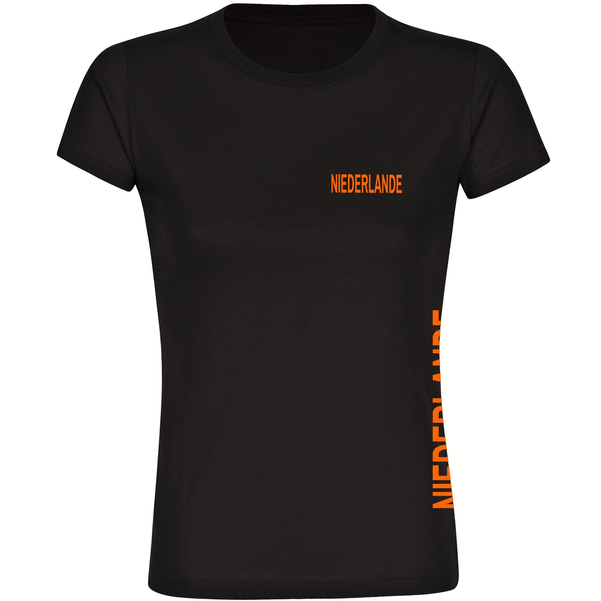 multifanshop T-Shirt Damen Niederlande - Brust & Seite - Frauen