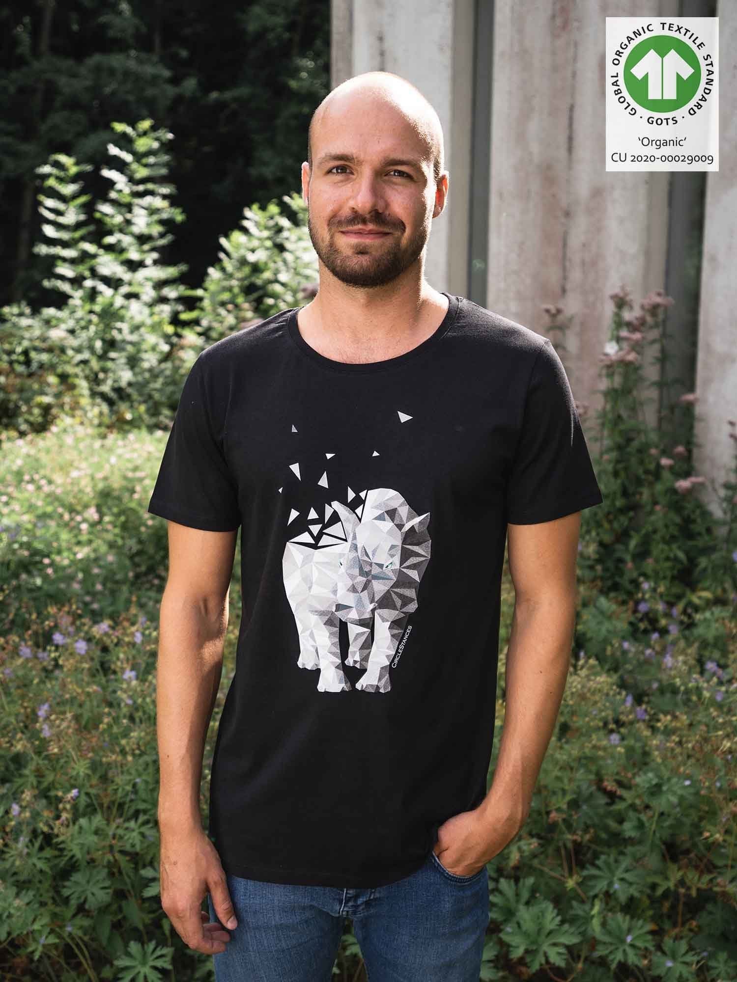 CircleStances T-Shirt Nashorn Print T-Shirt Transparente (1-tlg) (Bio) Lieferkette