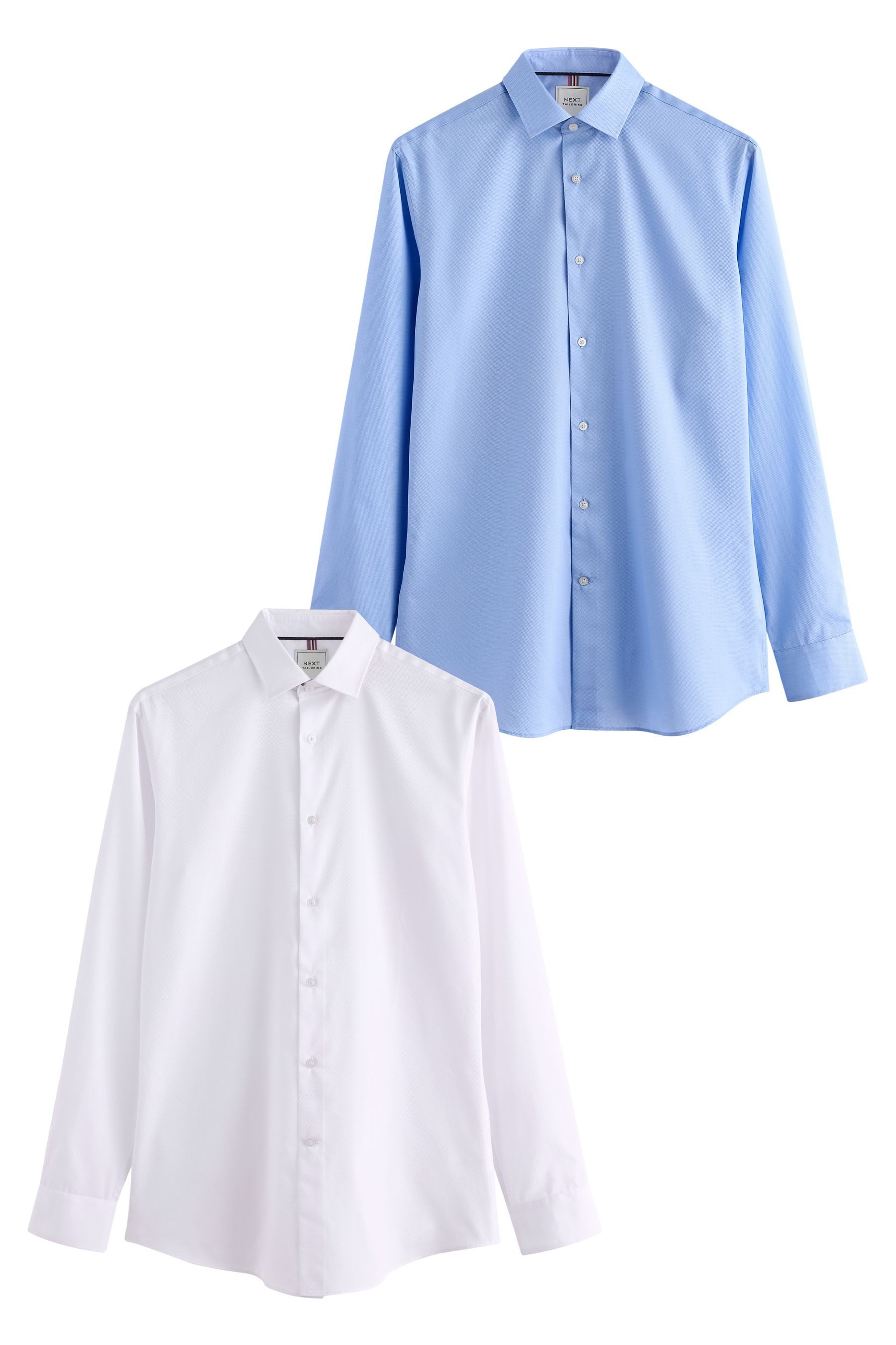 Langarmhemd Pflegeleichte Slim Fit Hemden, 2er-Pack