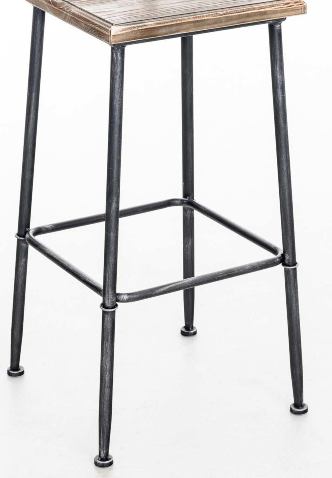 CLP Barhocker Queens (2er Set, 2 St., 2er), Metall & Kiefernholz, Industrial