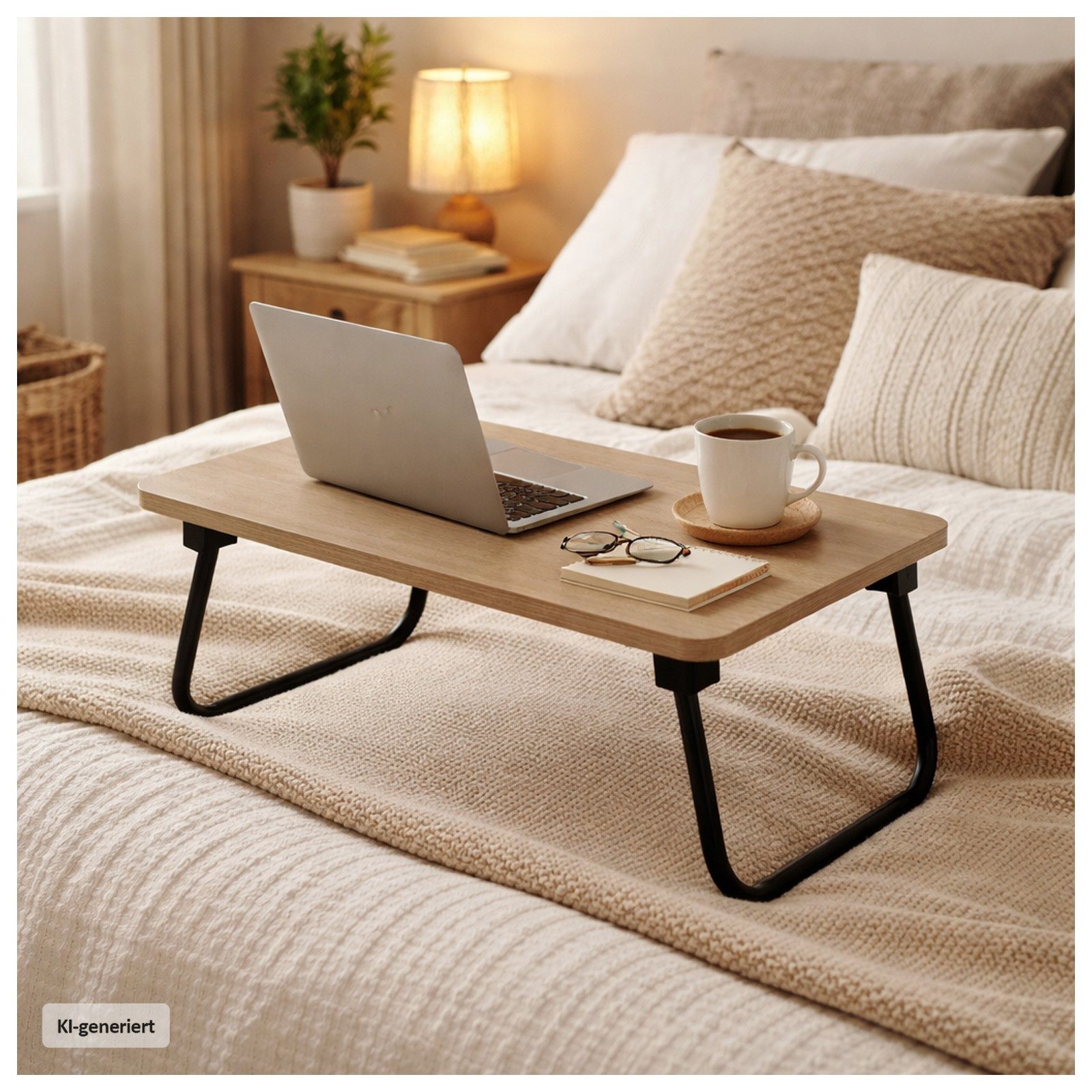 HTI-Living Laptoptisch Laptoptisch Frühstückstablett fürs Bett Sonoma (Stück, 1-St., 1 Betttisch)