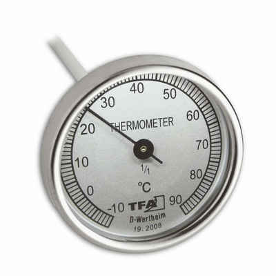 TFA Dostmann Gartenthermometer TFA 19.2008 Analoges Kompostthermometer aus Edelstahl