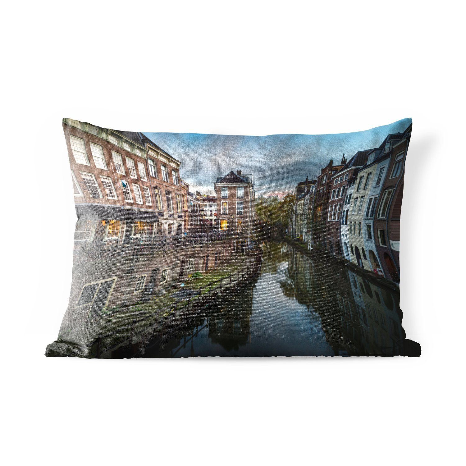 - Dekokissen Utrecht, Dekokissenbezug, Kissenhülle Wasser - Outdoor-Dekorationskissen, Wolken Polyester, MuchoWow
