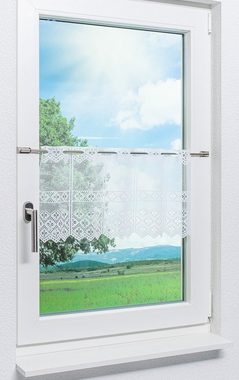 Scheibengardine Kleeblatt Design, LYSEL®, (1 St), transparent, HxB 30x40.5cm