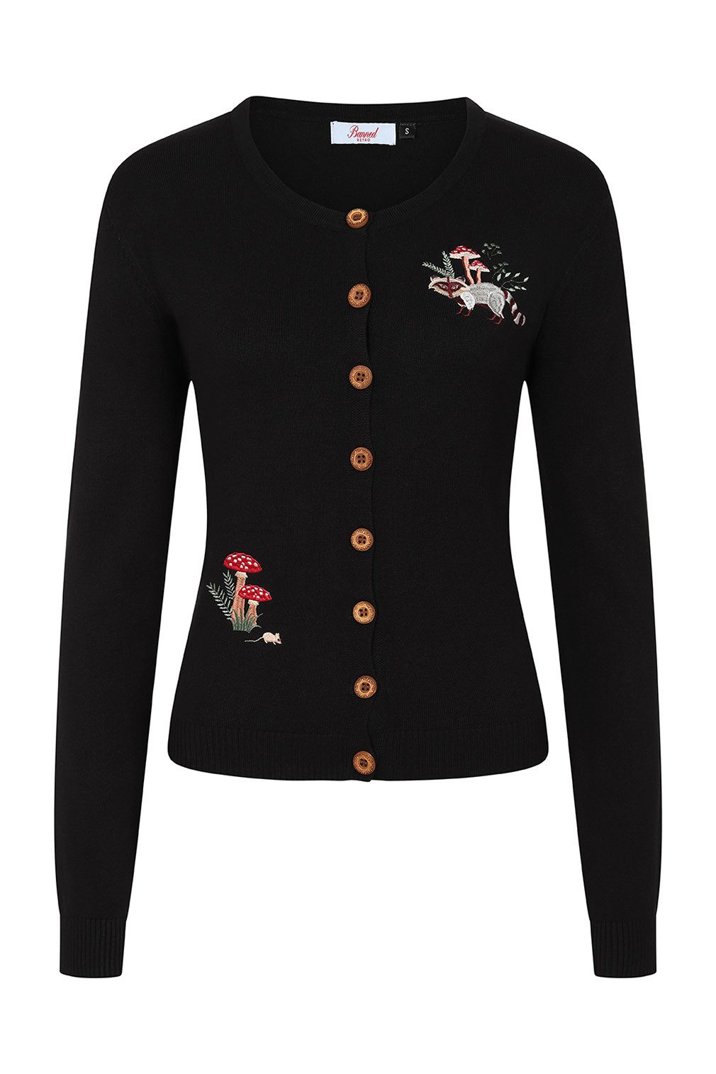 Banned Strickjacke Woodland Mushrooms Cardigan Vintage günstig online kaufen