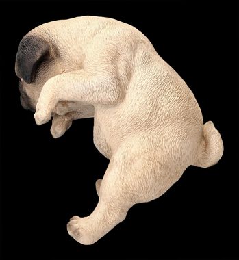 Figuren Shop GmbH Tierfigur Mops Welpen Figur als Blumentopf-Hänger - Dekoration Hunde Dekofigur