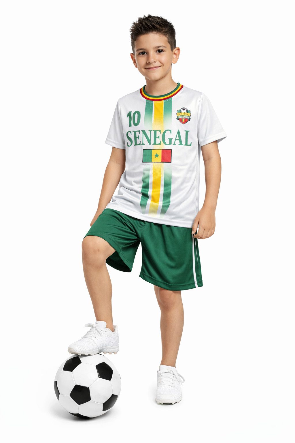 Fashion Boy Fußballtrikot Fussball Fan Set SENEGALTrikot + Shorts, JS297e (Set)