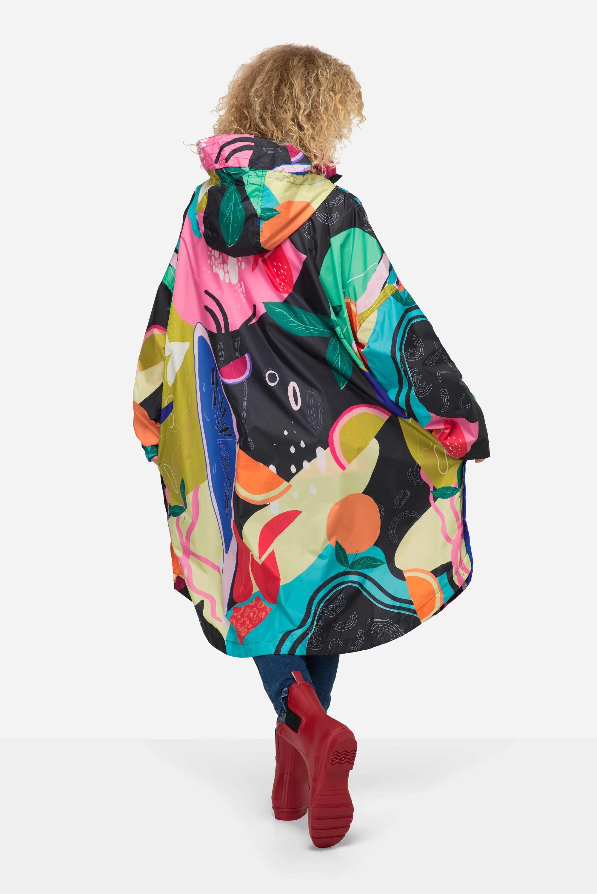 Laurasøn Funktionsjacke Funktions-Regencape Unisex Print Kapuze
