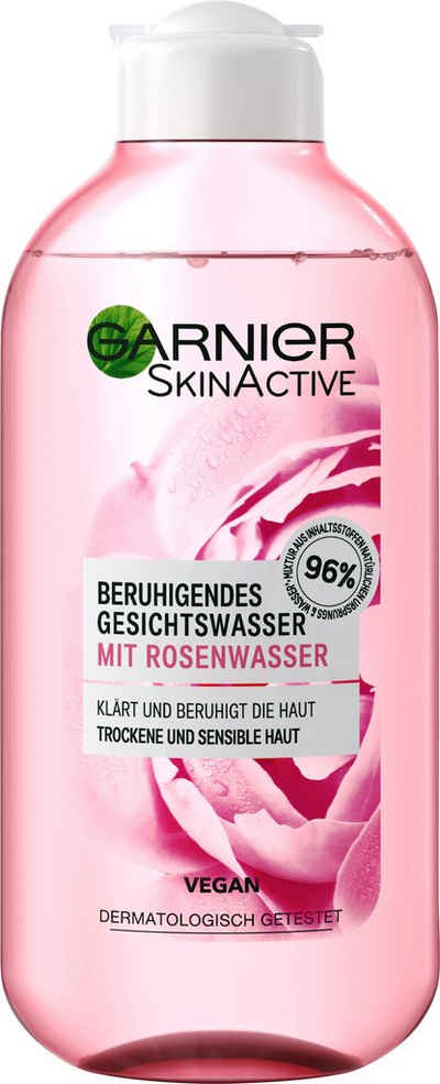 GARNIER Gesichtswasser Skin Active Rose, Mit Rosenwasser