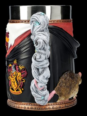 Figuren Shop GmbH Bierkrug Krug Harry Potter - Ron Weasley - Fantasy Film Merchandise Gryffindor, Kunststein (Polyresin), Edelstahl
