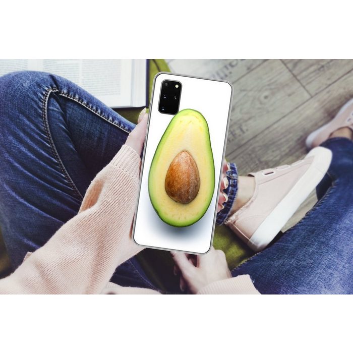 MuchoWow Handyhülle Avocado in Scheiben geschnitten mit Stein Phone Case Handyhülle Samsung Galaxy S20 Plus Silikon Schutzhülle