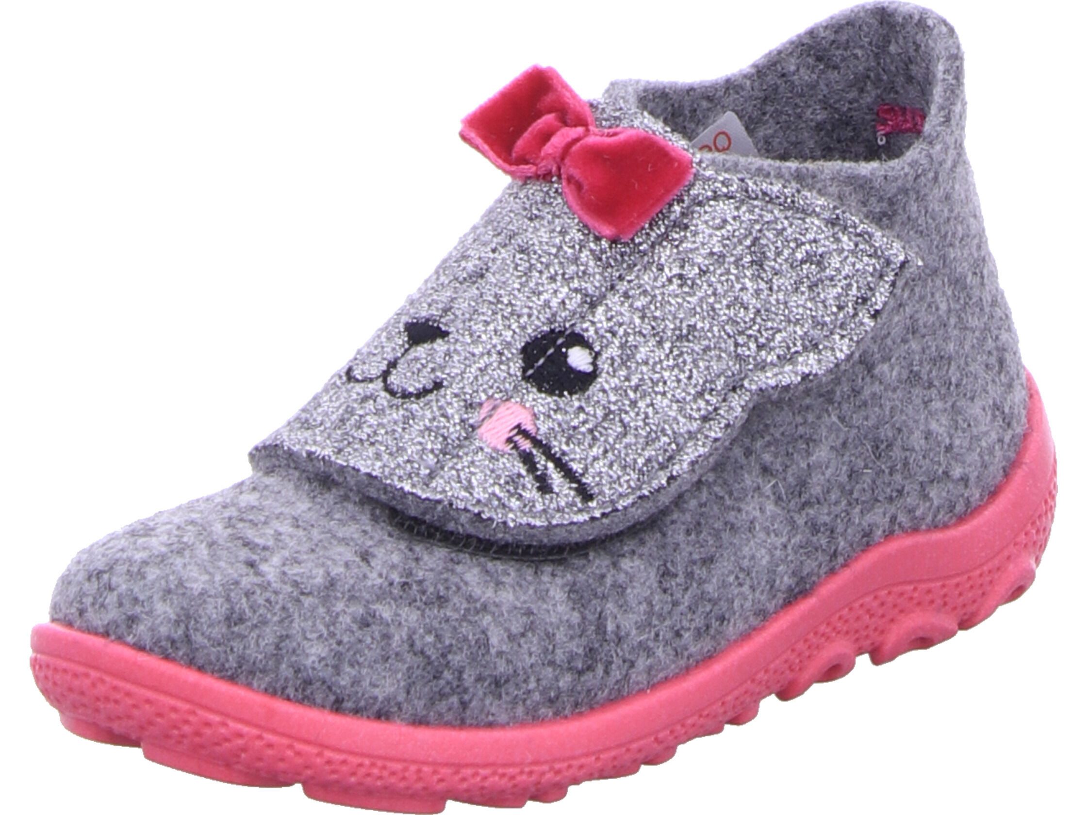 Chaussons Pour Garçon Superfit Happy - Semelle Souple Antidérapante, Feutre De Laine, Fermeture Velcro, Confortables - 10