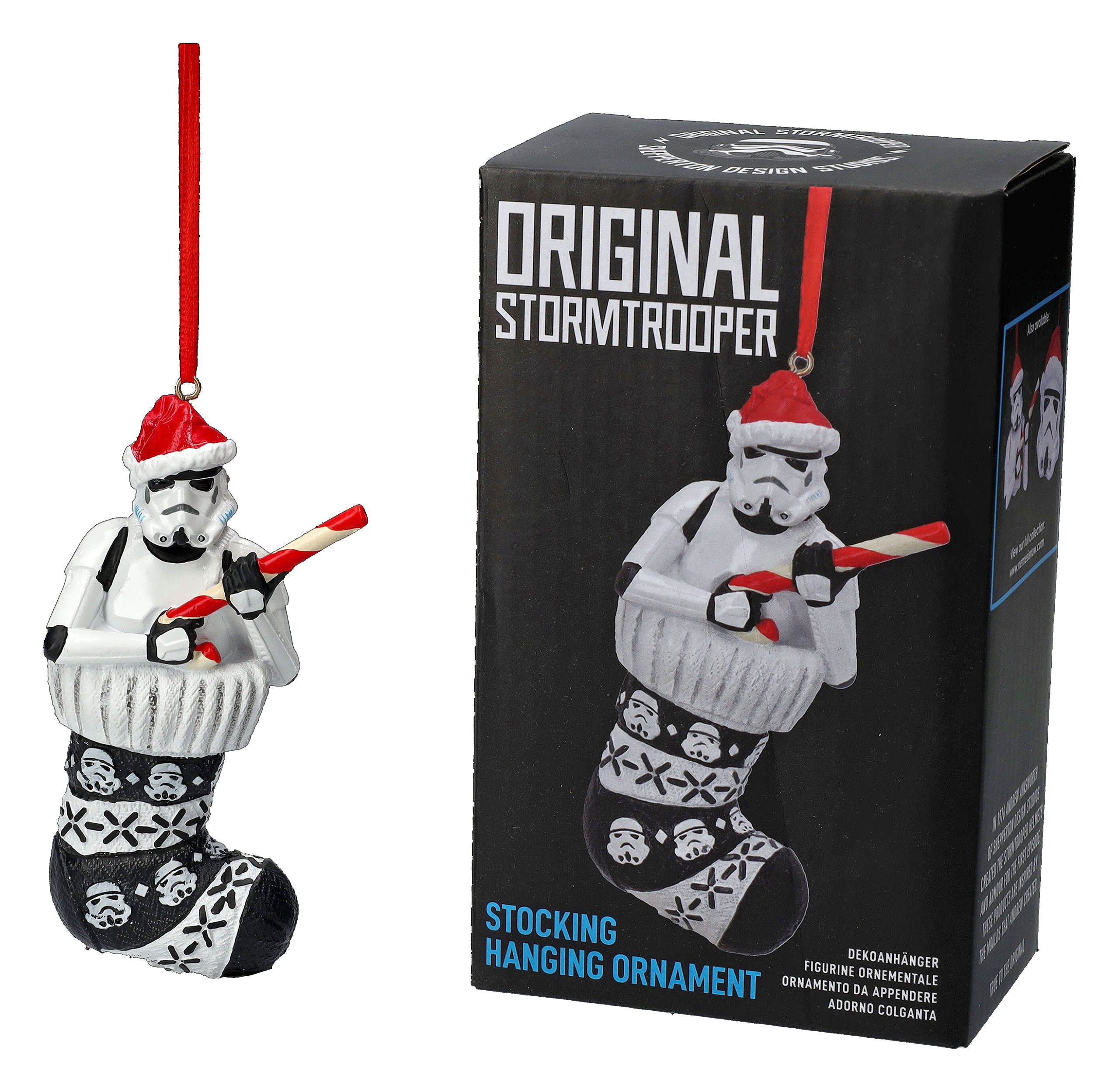 Figuren Shop GmbH Christbaumschmuck Christbaumschmuck - Stormtrooper in Socke - Figur Deko Statue (1-tlg)