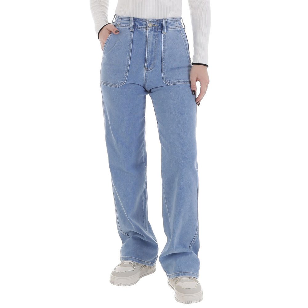 Ital-Design Weite Jeans Stylische High-Waist Jeans günstig online kaufen