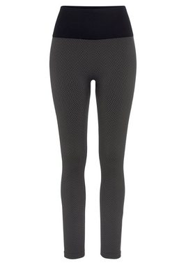 vivance active Leggings -Sporthose Jacquardmuster und breitem Bund